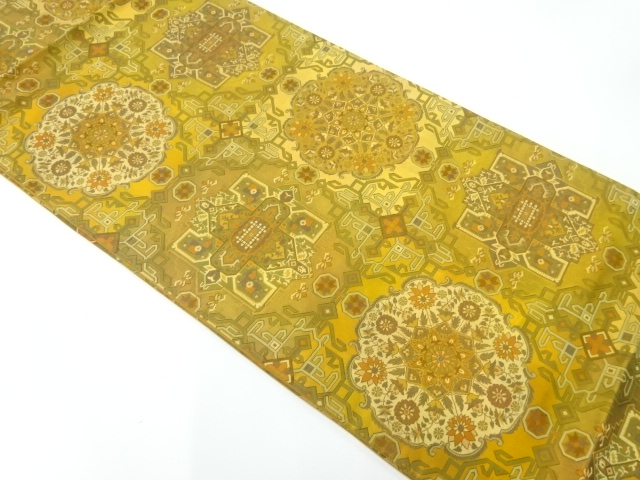 JAPANESE FUKURO OBI / WOVEN FLOWER CREST